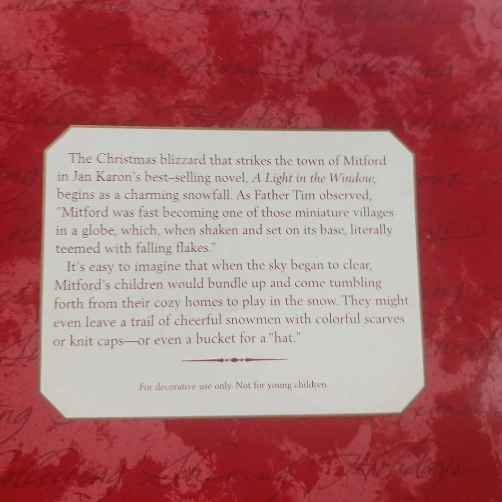Hallmark Keepsake Ornament Set 3 Snowmen Of Mitford 1999 Collectible Christmas